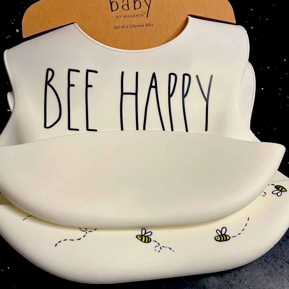 Rae Dunn Baby Silicone Bibs